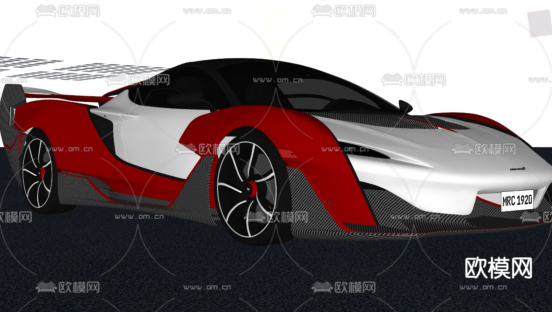 汽车 跑车su模型下载（渲染图2）