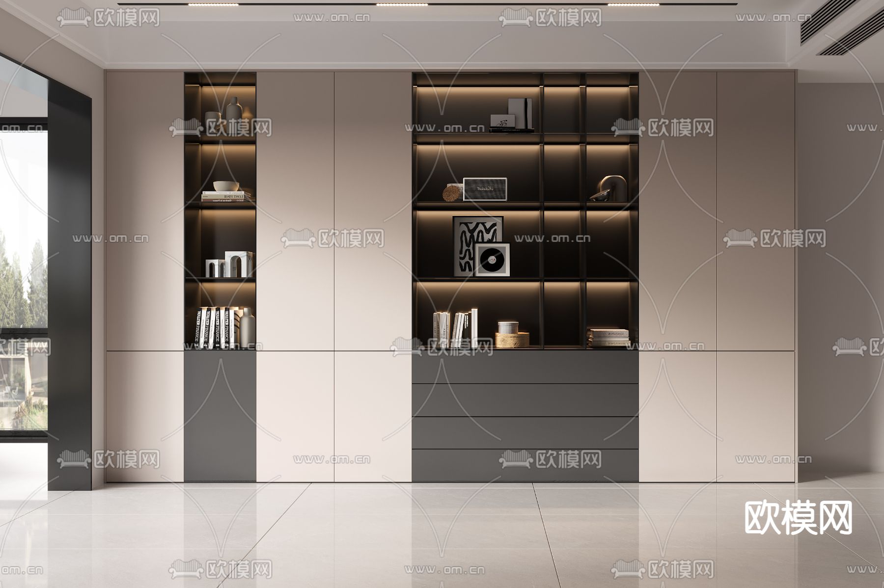 书柜 书架 陈列柜3d模型下载