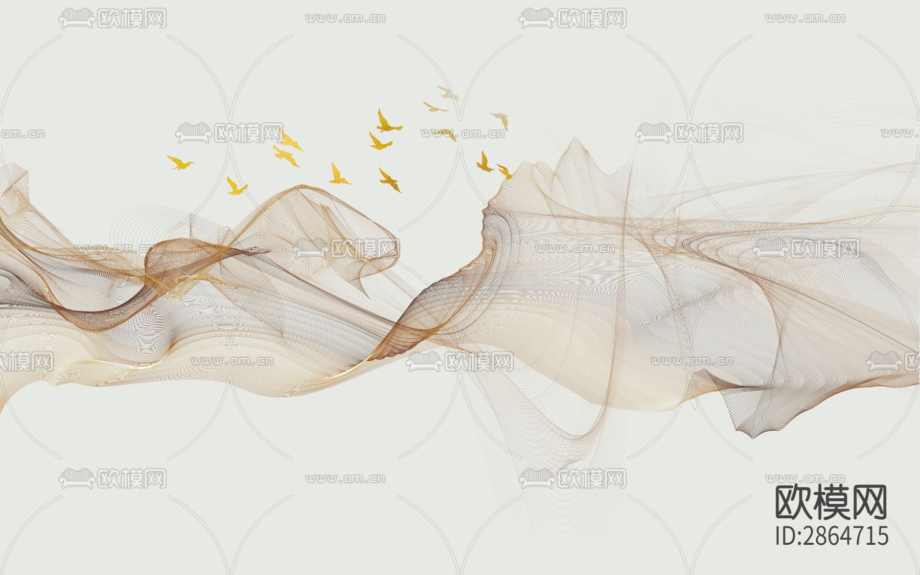 新中式装饰画下载（渲染图7）