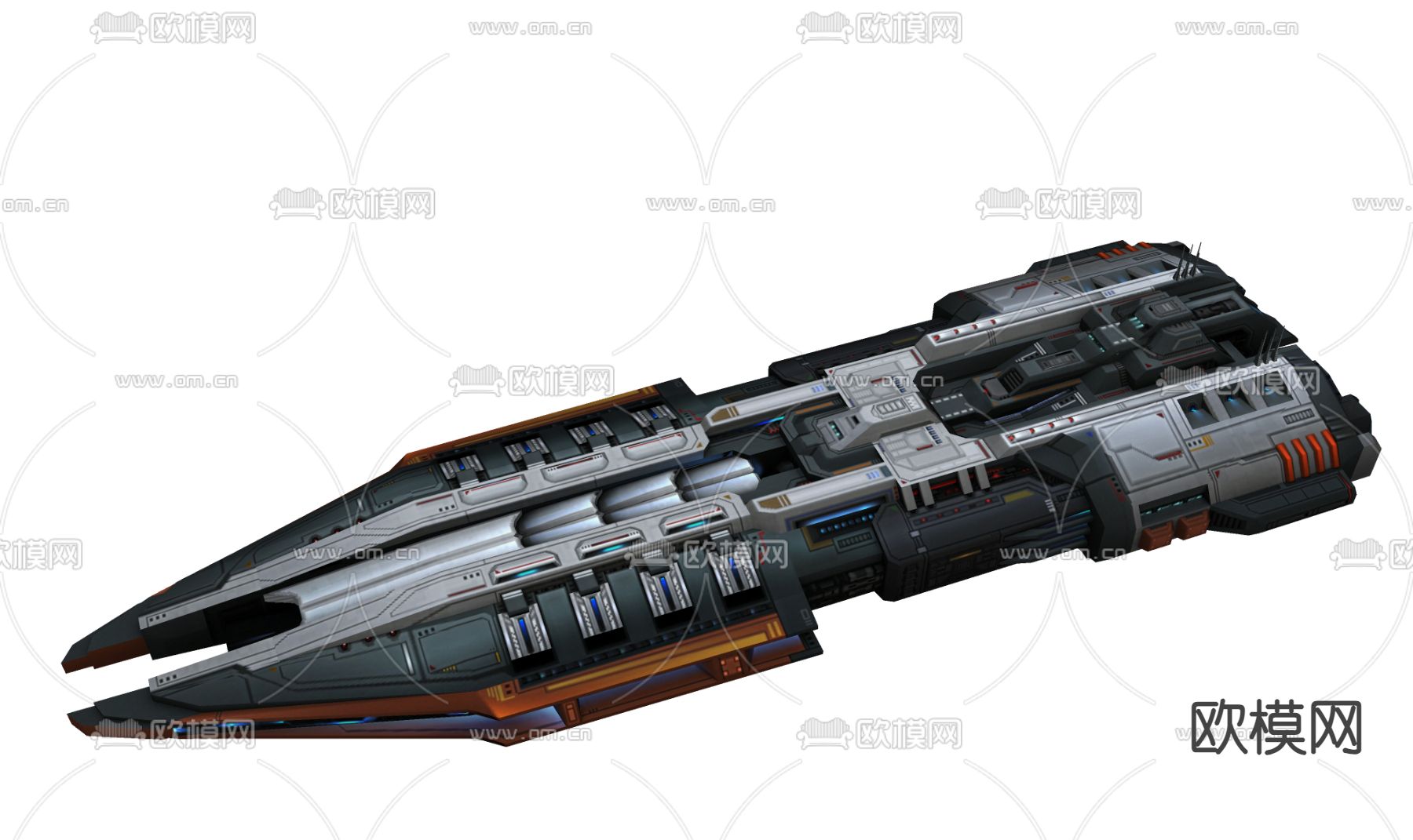 科技感飞行器 宇宙飞船su模型下载（渲染图2）