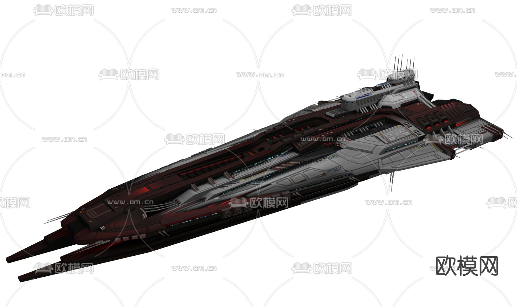 科技感飞行器 宇宙飞船su模型下载（渲染图3）