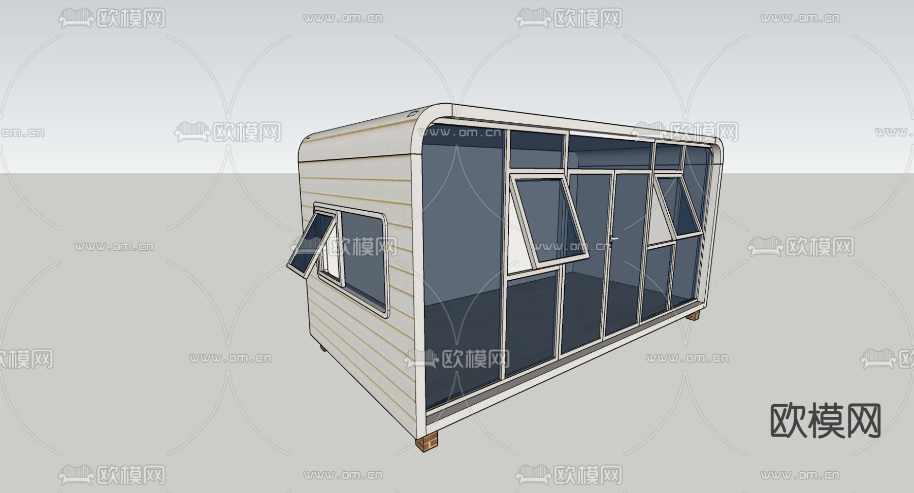 集装箱建筑su模型下载（渲染图2）