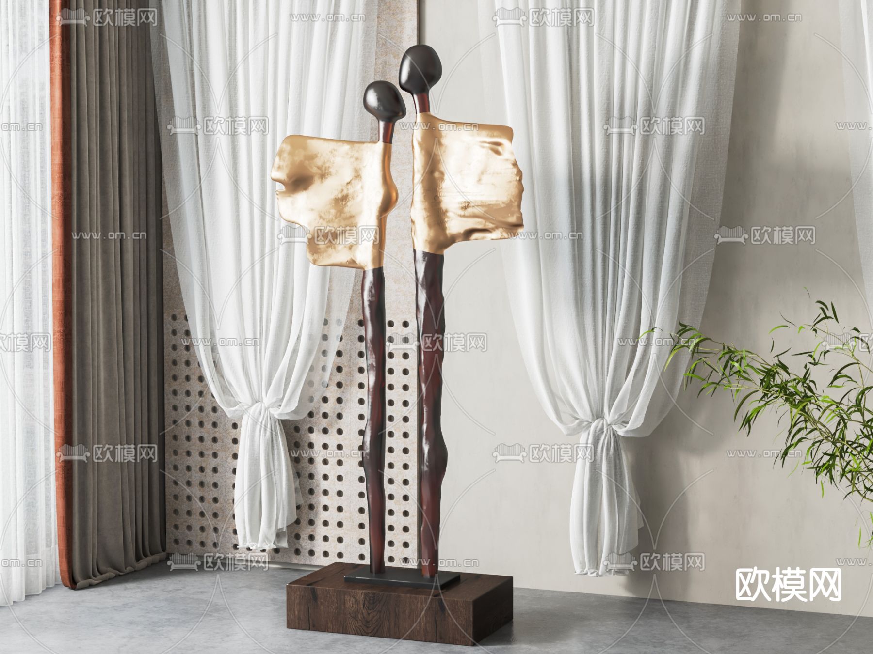 抽象雕塑 艺术摆件3d模型下载