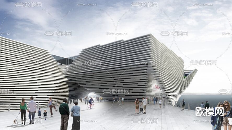 现代异形博物馆su模型下载（渲染图2）