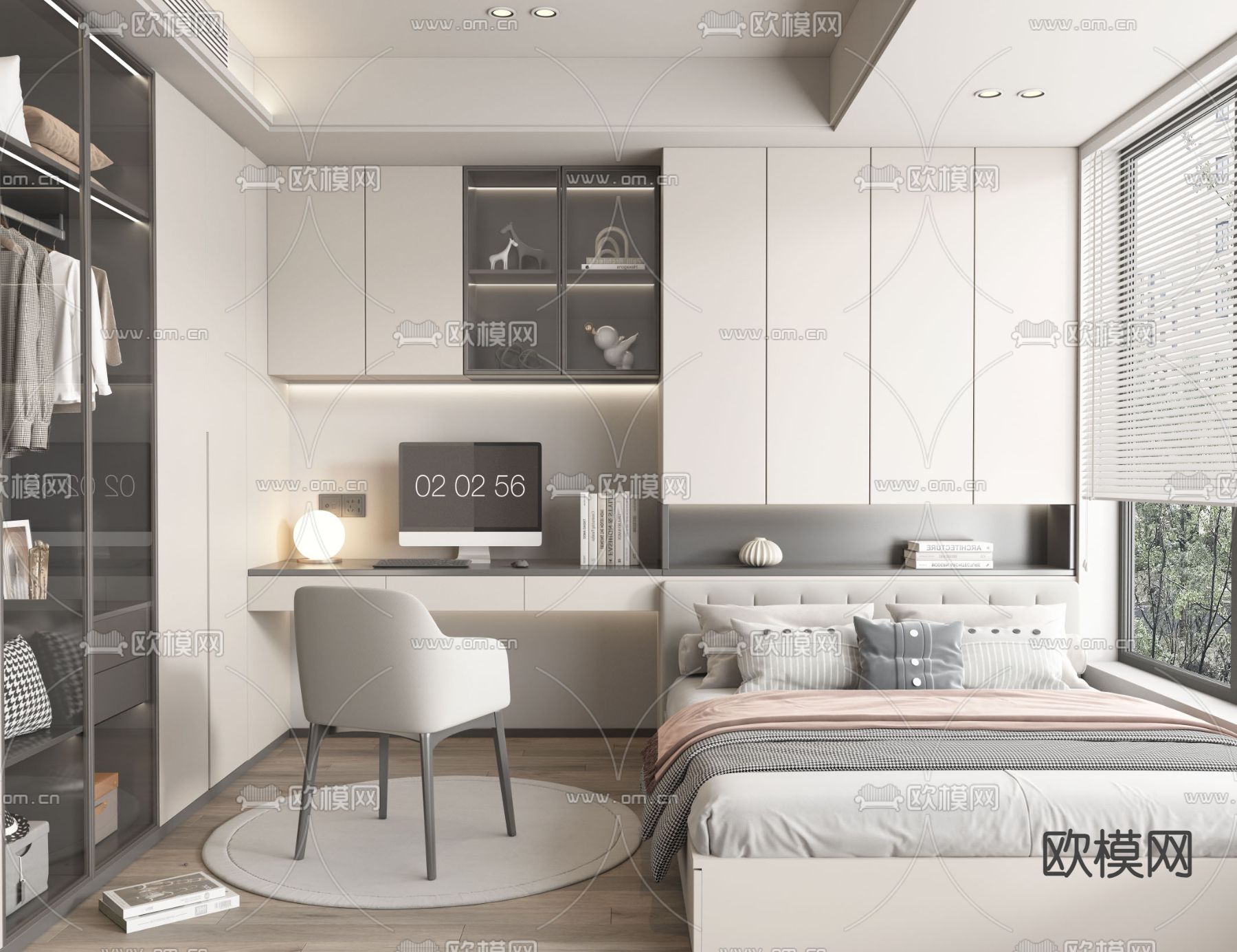 榻榻米卧室 次卧3d模型下载