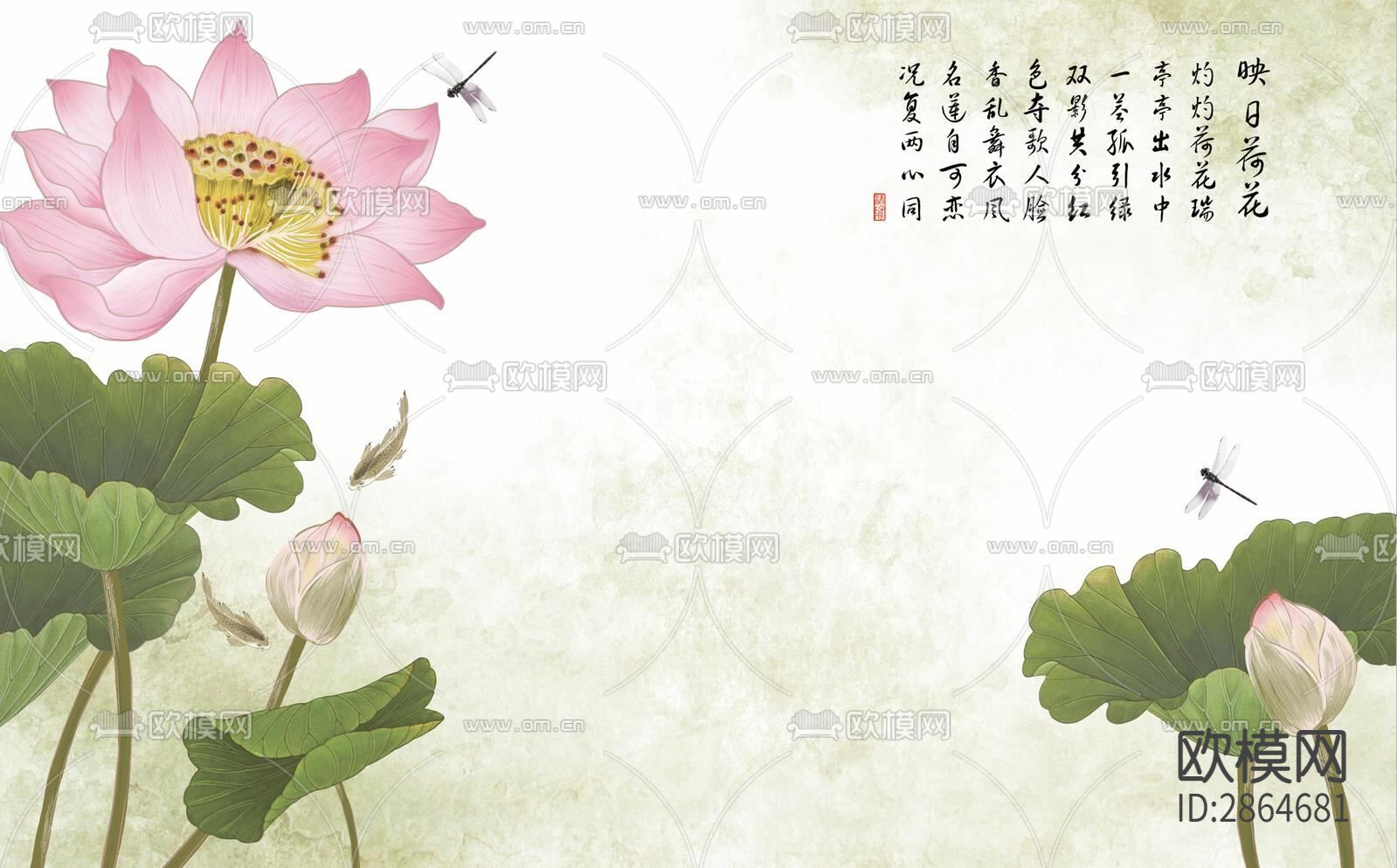 新中式花鸟画下载（渲染图3）