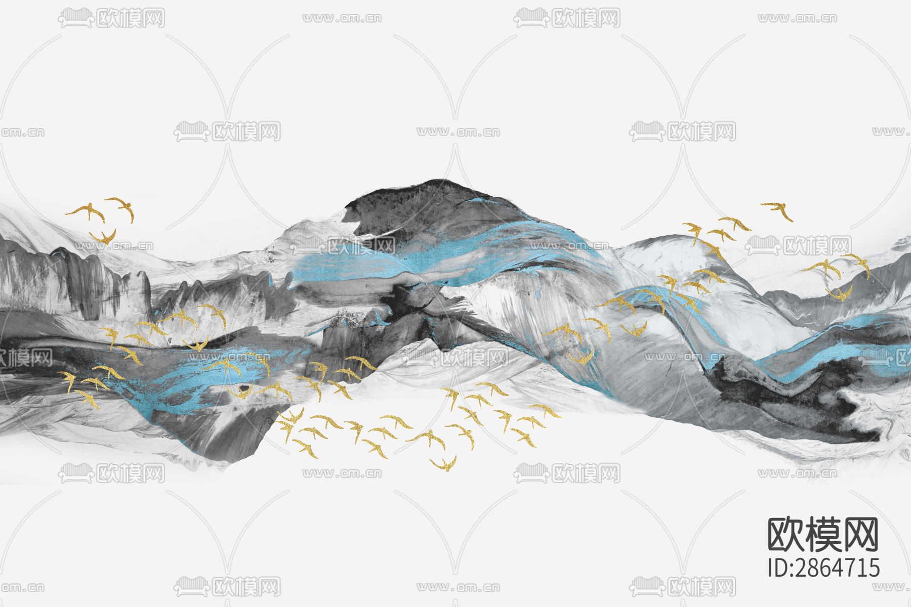 新中式装饰画下载（渲染图10）