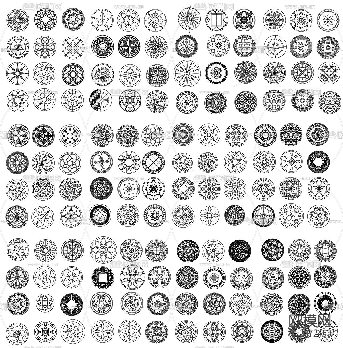 地面拼花cad图块下载（渲染图4）