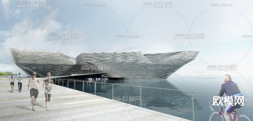 现代异形博物馆su模型下载（渲染图1）