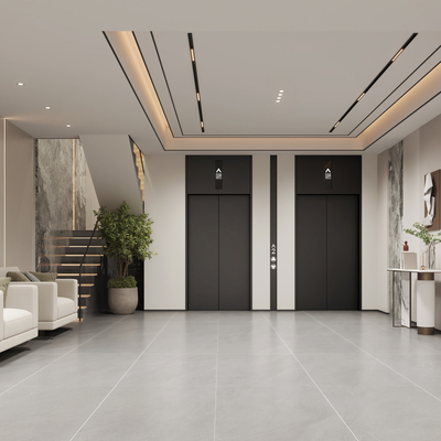  现代电梯间su模型 