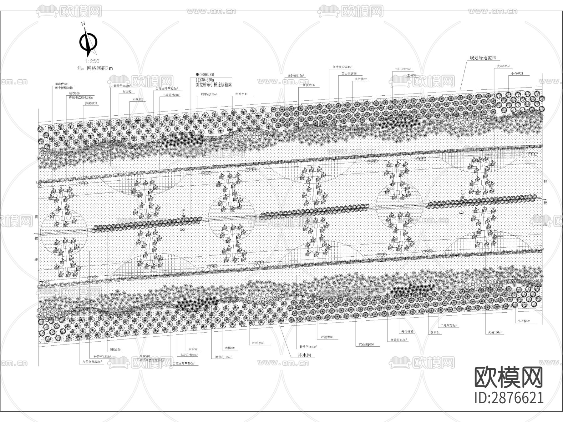 公路铺装cad施工图下载（渲染图2）
