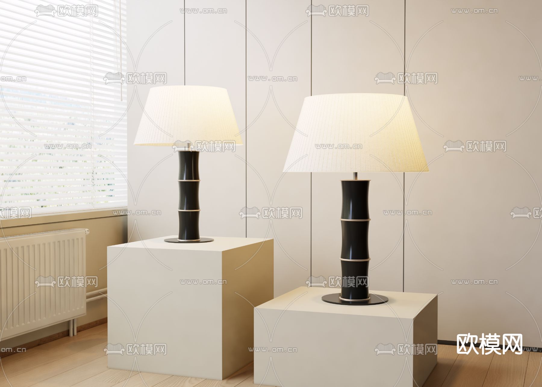新古典台灯3d模型下载