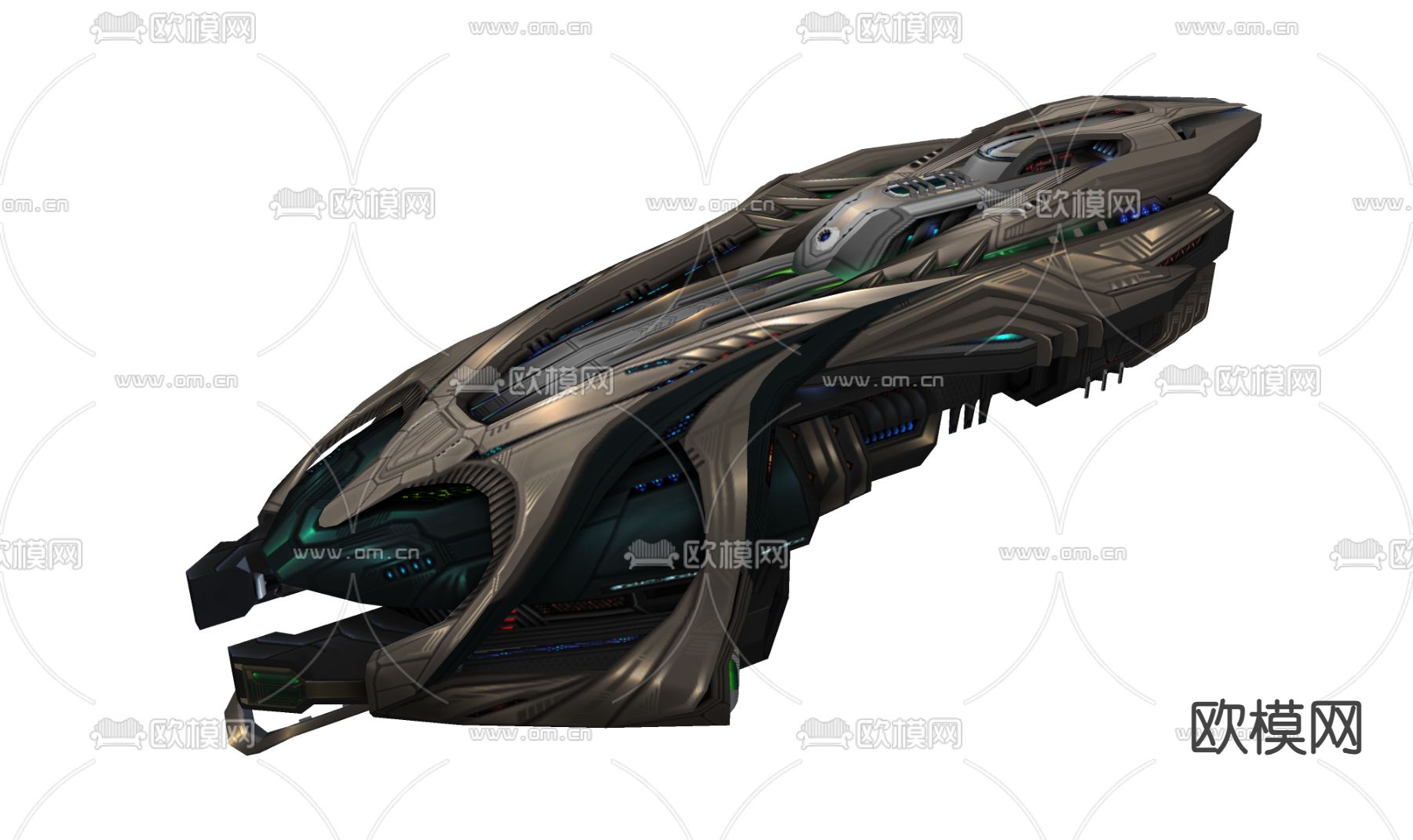 科技感飞行器 宇宙飞船su模型下载（渲染图2）