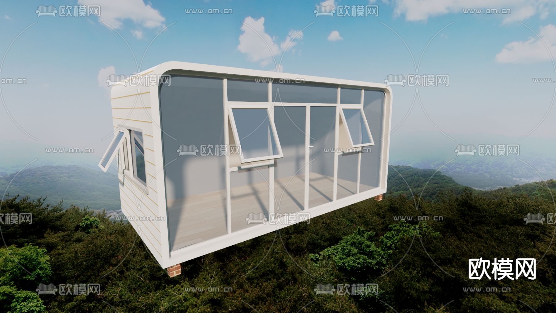 集装箱建筑su模型下载（渲染图3）