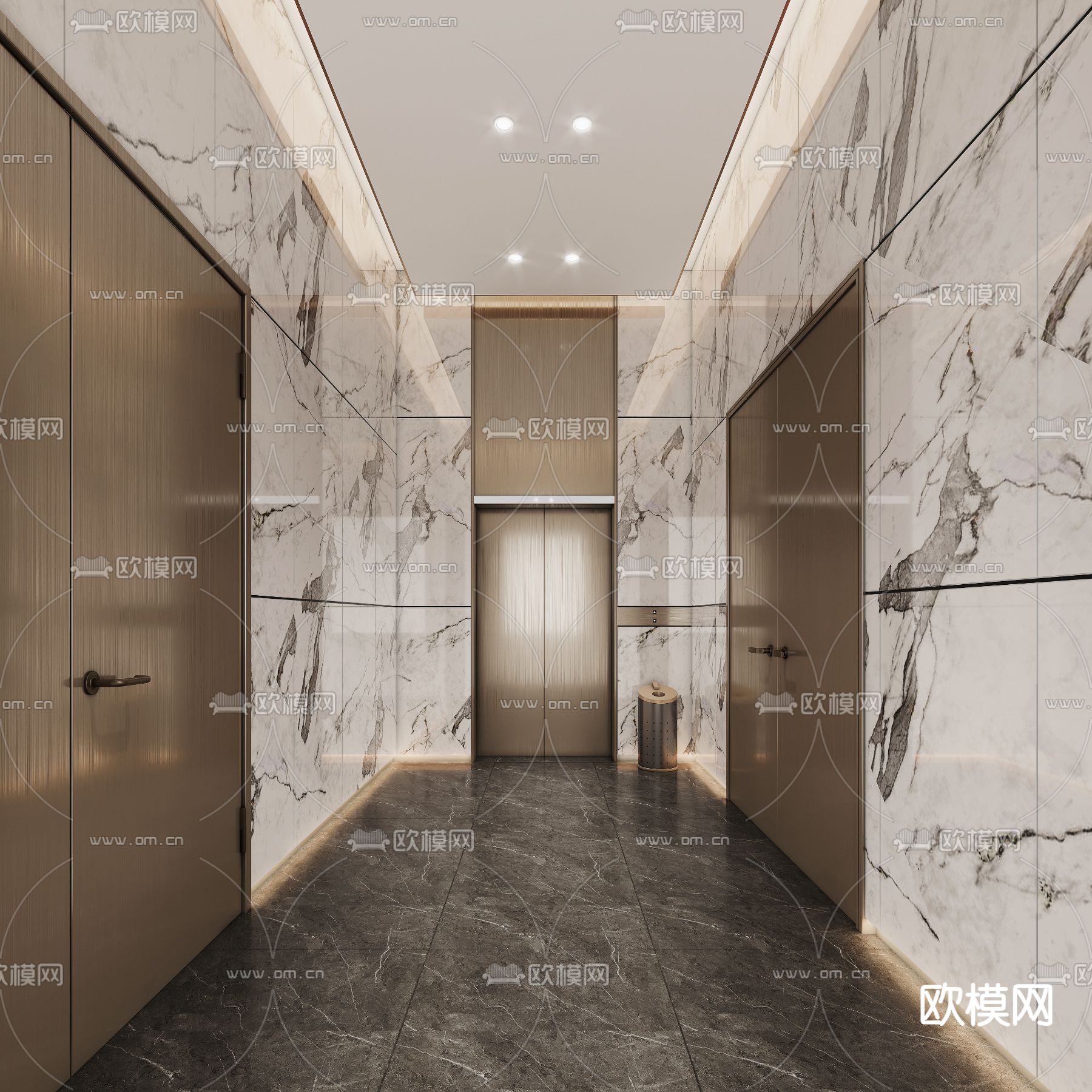 电梯厅 电梯间3d模型下载