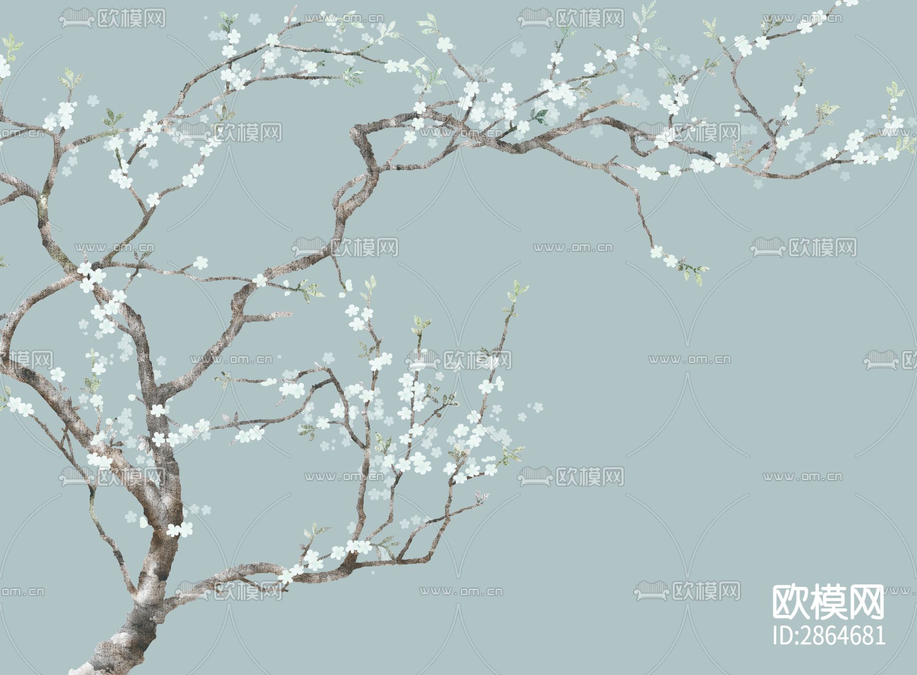 新中式花鸟画下载（渲染图5）