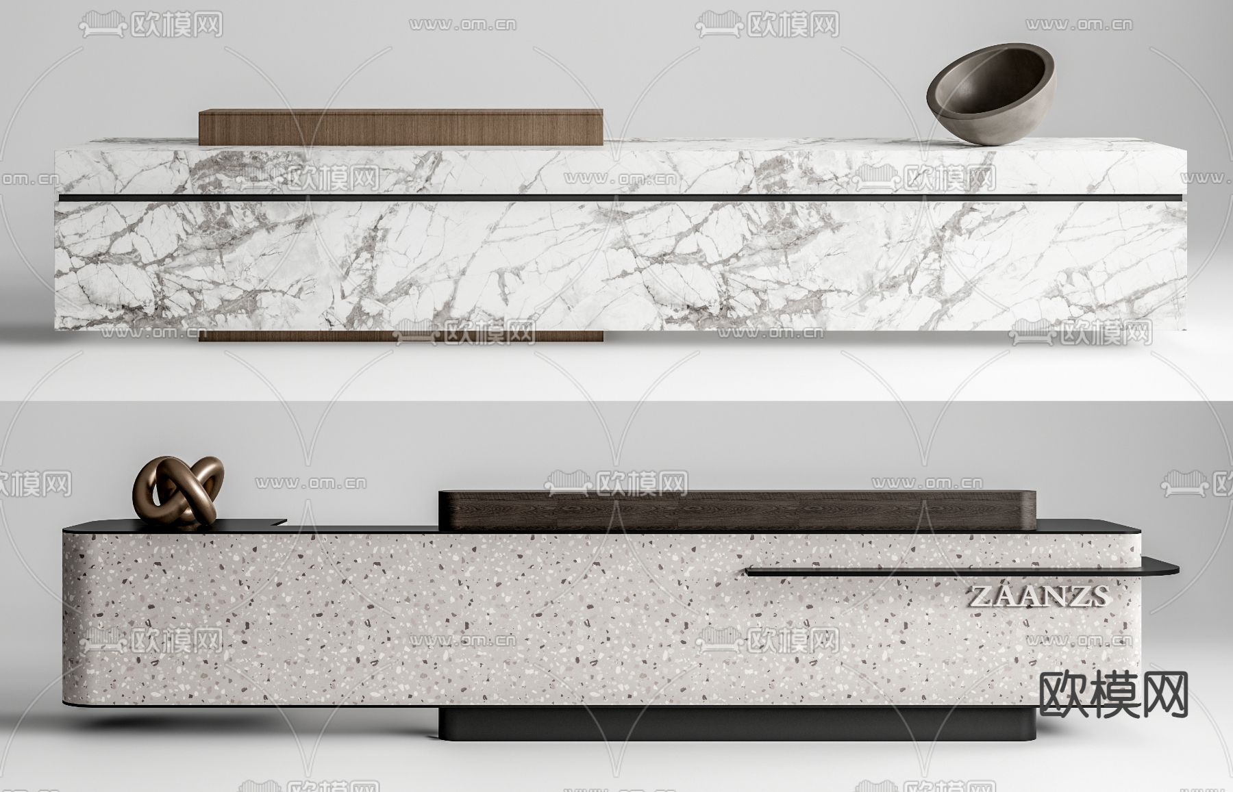 咨询台 服务台 前台 接待台3d模型下载