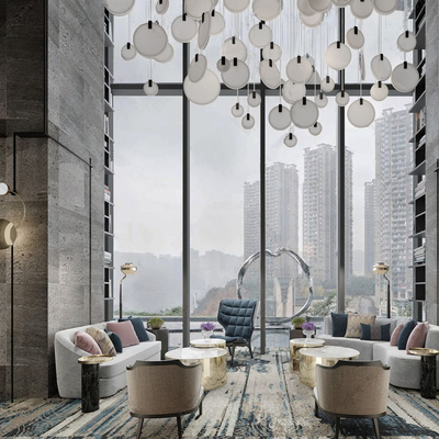  现代售楼部洽谈区su模型 