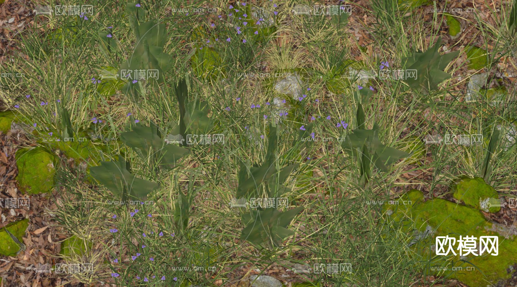 花草 花卉 草地 草坪su模型下载（渲染图2）