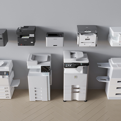  打印机 复印机 传真机su模型 