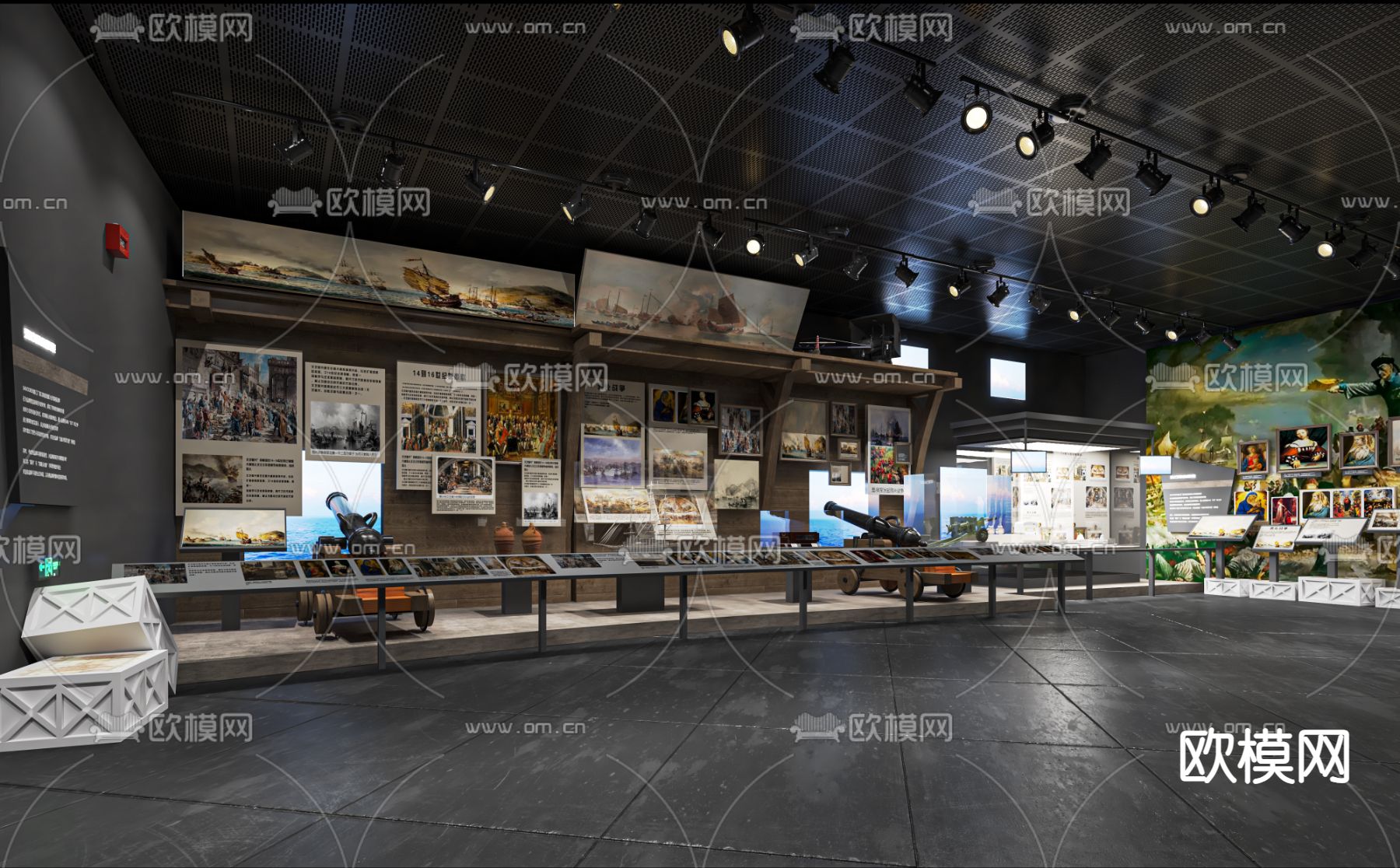 现代博物馆su模型下载（渲染图1）