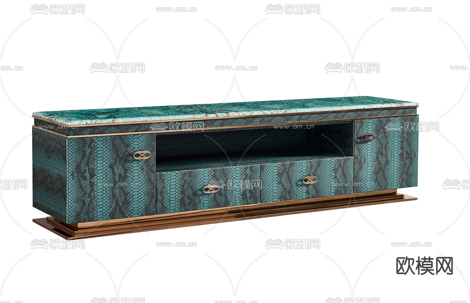 简欧电视柜3d模型下载