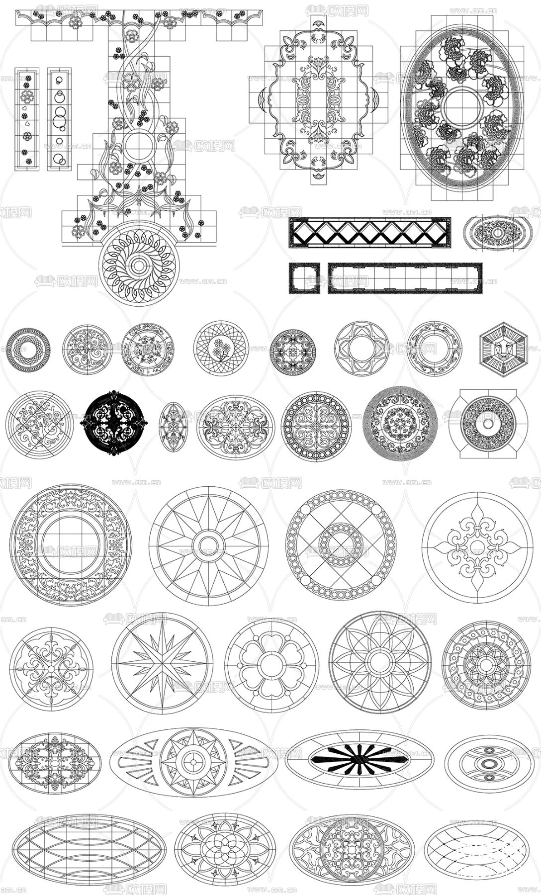 地面拼花cad图块下载（渲染图6）