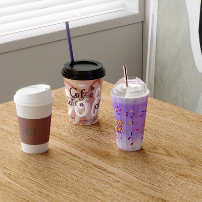  咖啡 咖啡杯 咖啡热饮su模型 