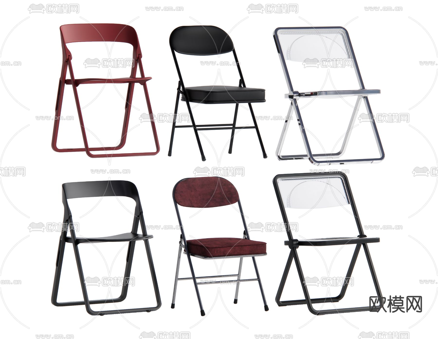 现代折叠椅su模型下载（渲染图1）