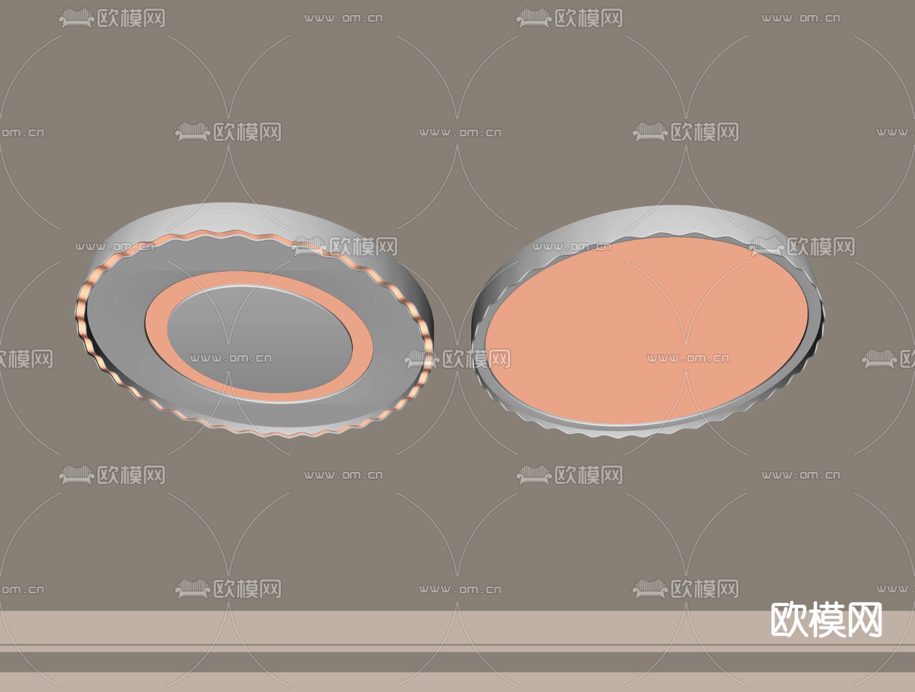 现代吸顶灯su模型下载（渲染图2）