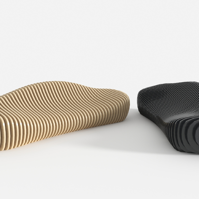  异形座椅 公共椅su模型 