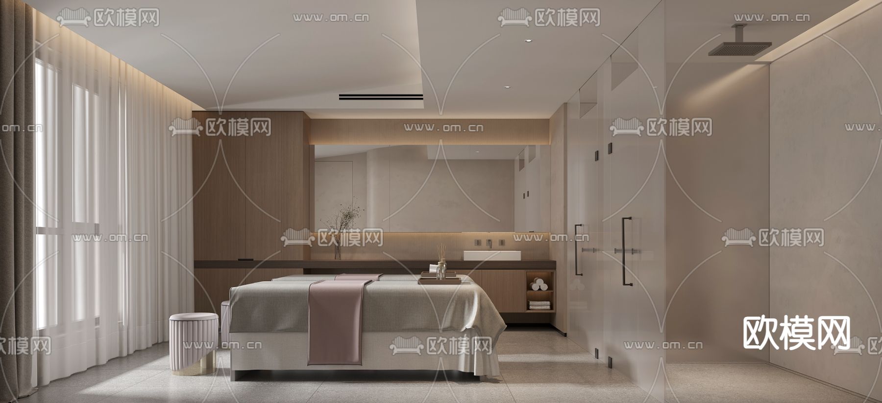 SPA护理房 美容包间3d模型下载