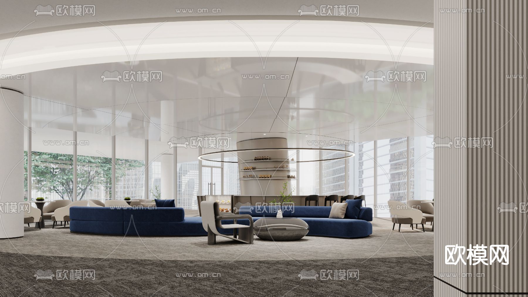 办公室休息区 水吧区3d模型下载