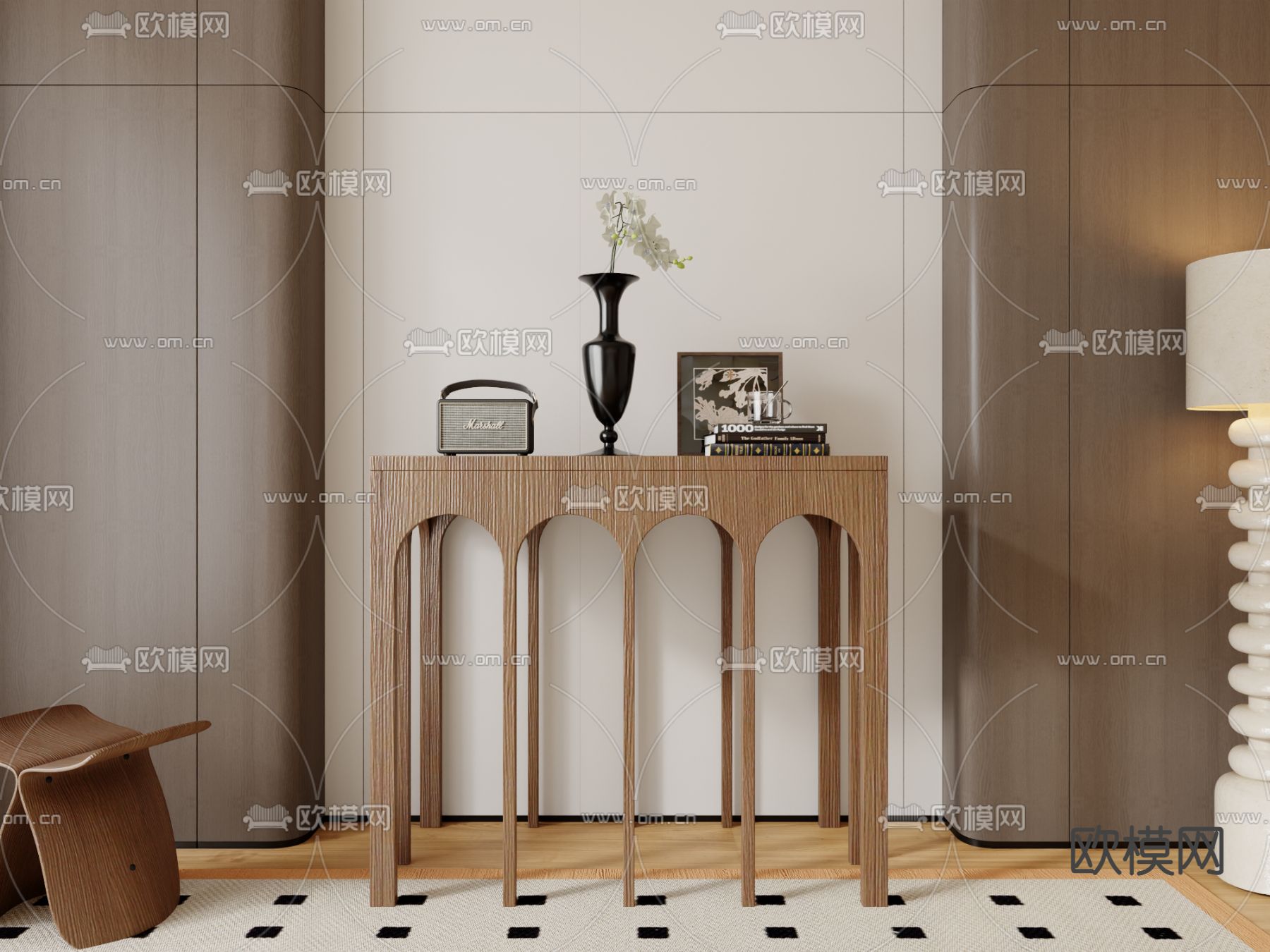 端景台 条案3d模型下载