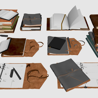  书籍 文具 办公用品su模型 