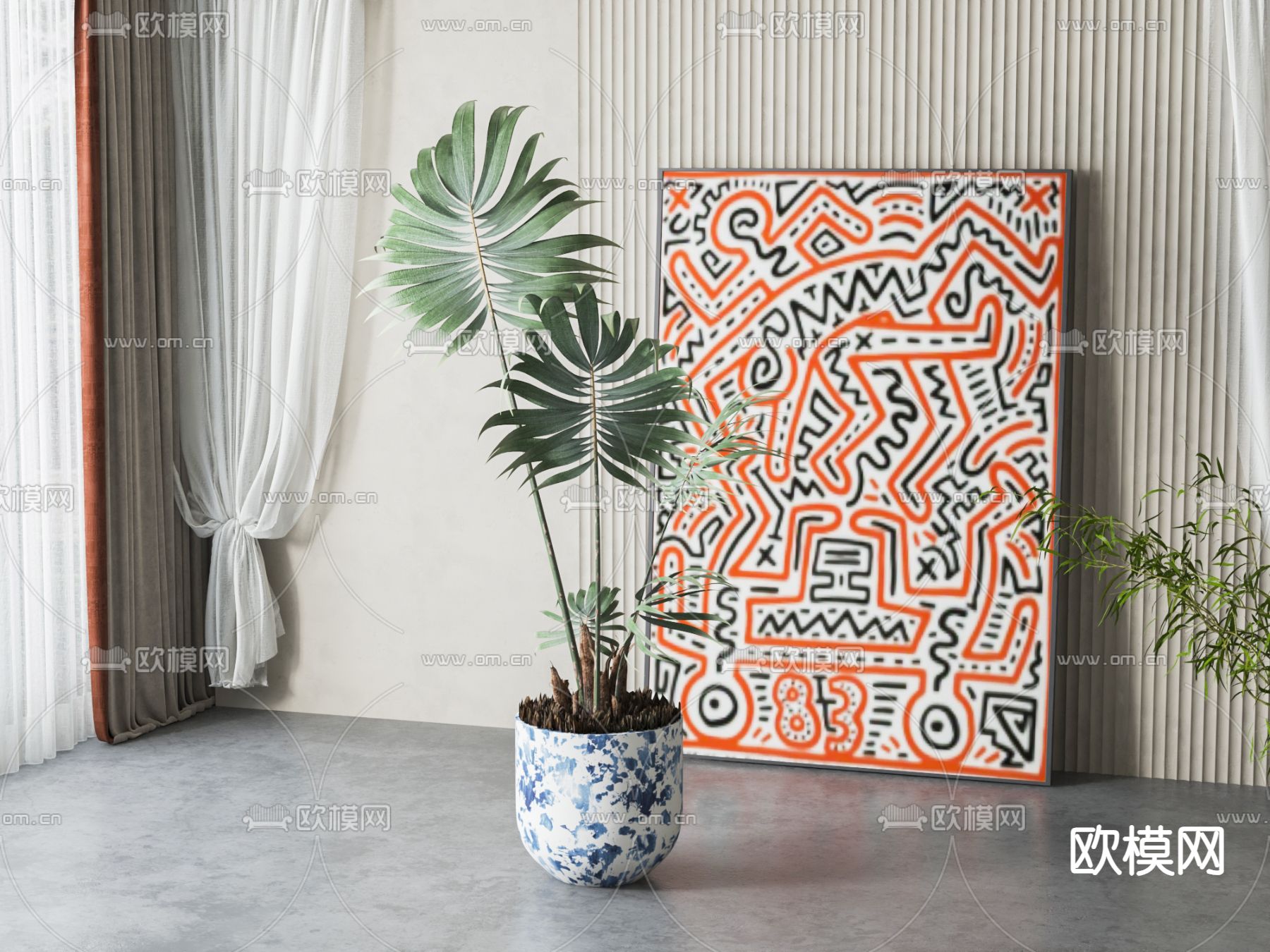 盆栽 盆景 绿植3d模型下载