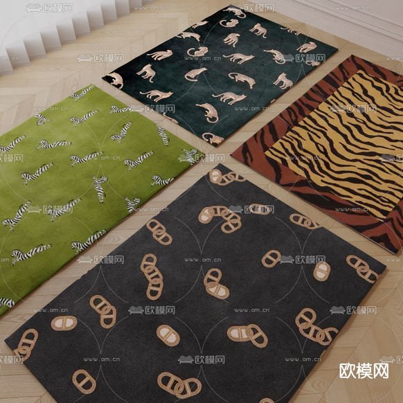 现代地毯 羊毛地毯3d模型下载