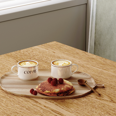  咖啡 食物饮料 托盘su模型 