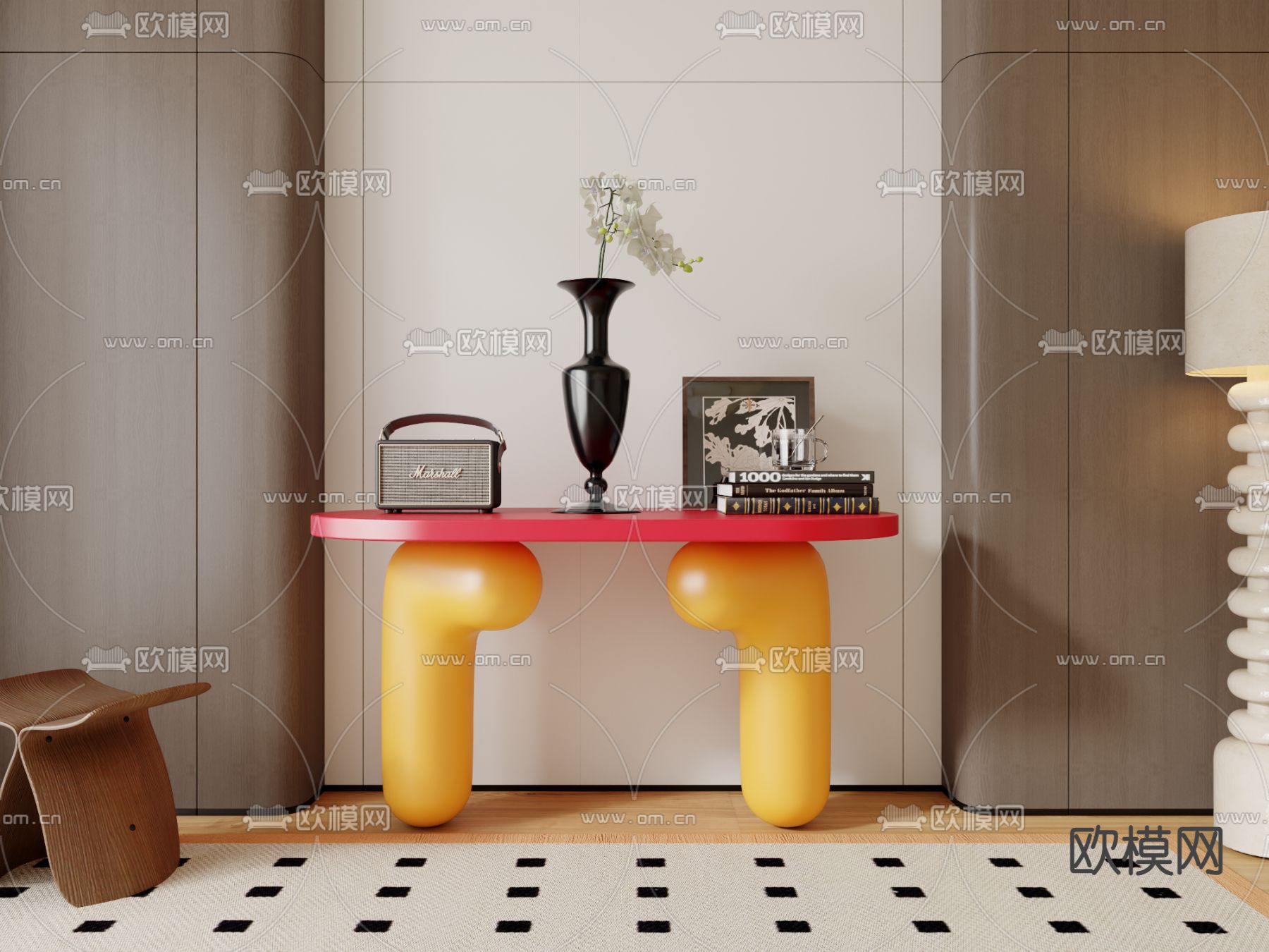 端景台 条案3d模型下载