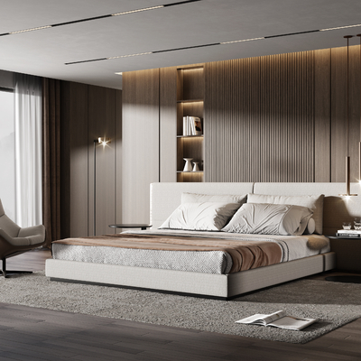  Minotti 卧室su模型 