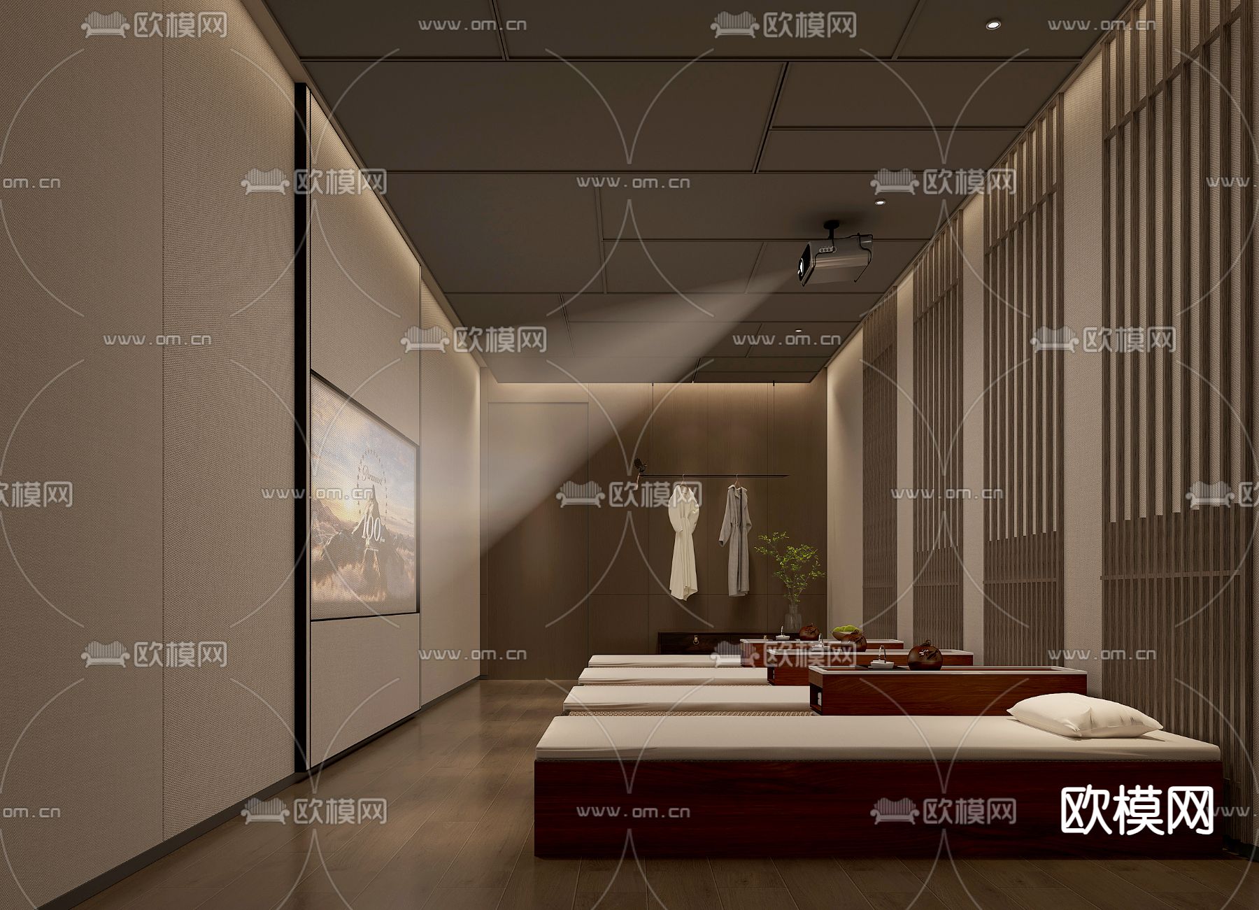 足浴包间3d模型下载