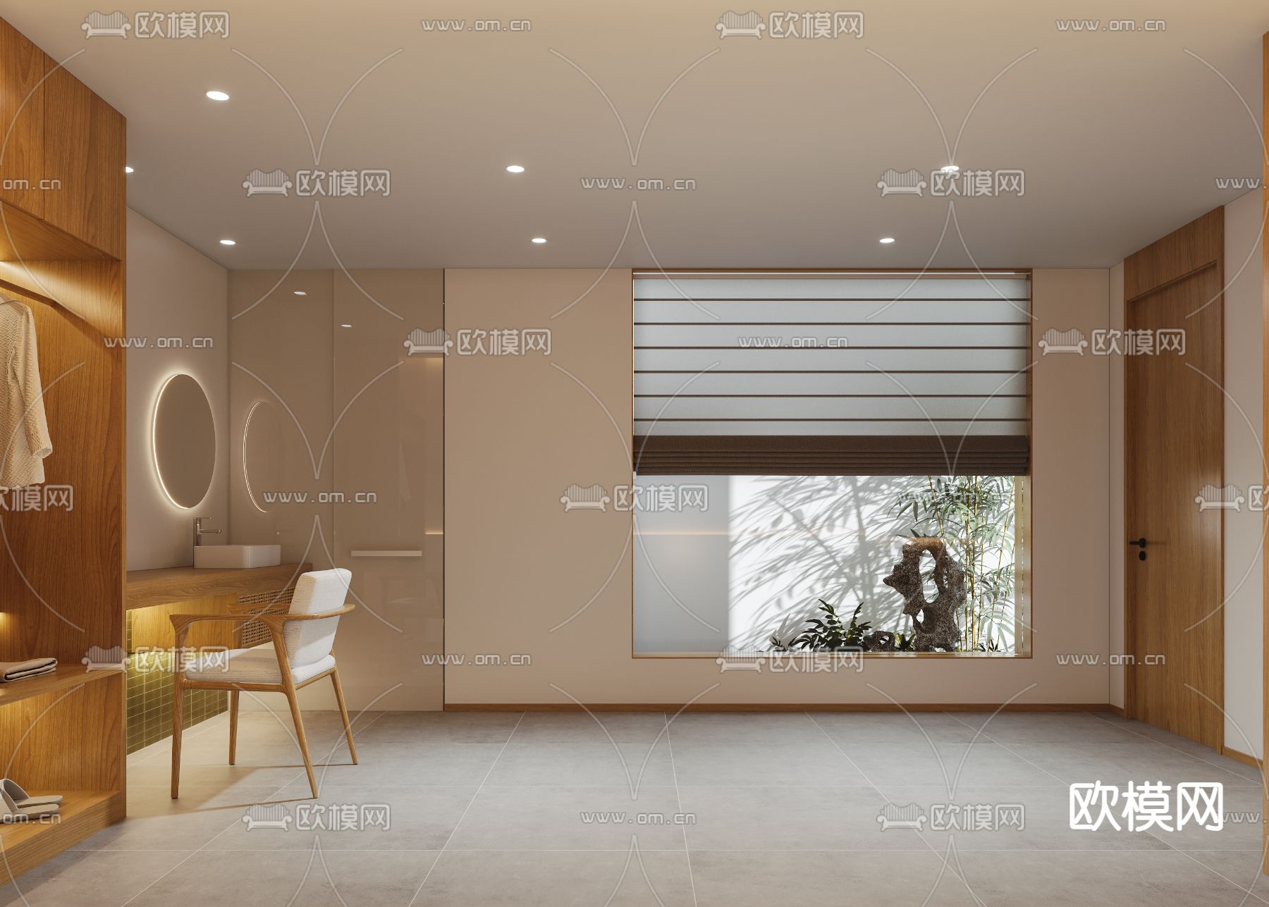 酒店客房免费3d模型下载（渲染图2）