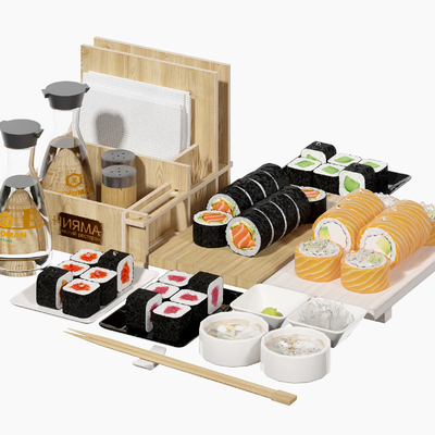  寿司 食品刺身su模型 