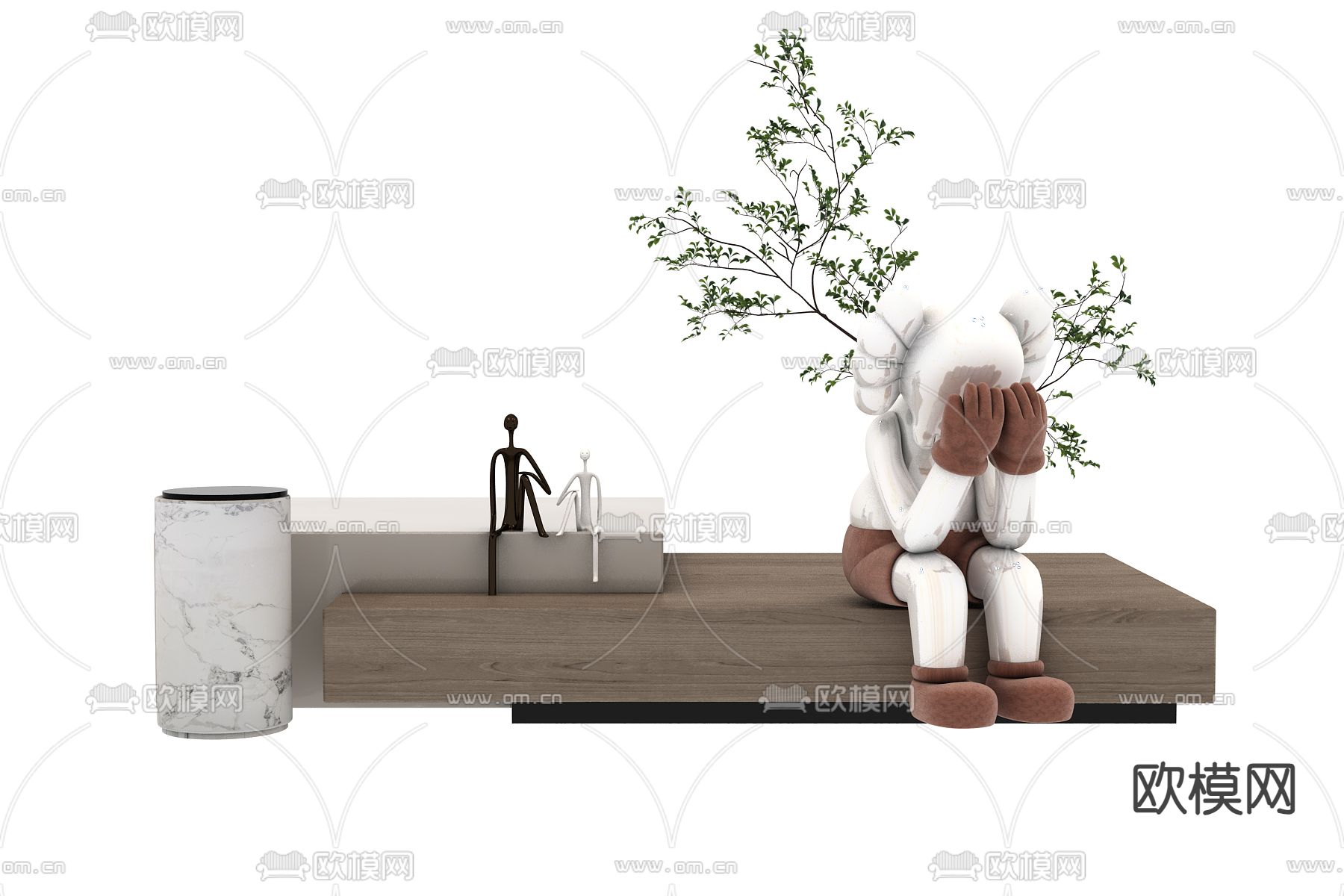 Kaws潮玩 公仔3d模型下载