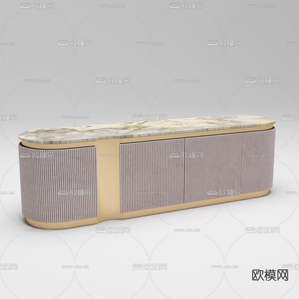 轻奢电视柜3d模型下载