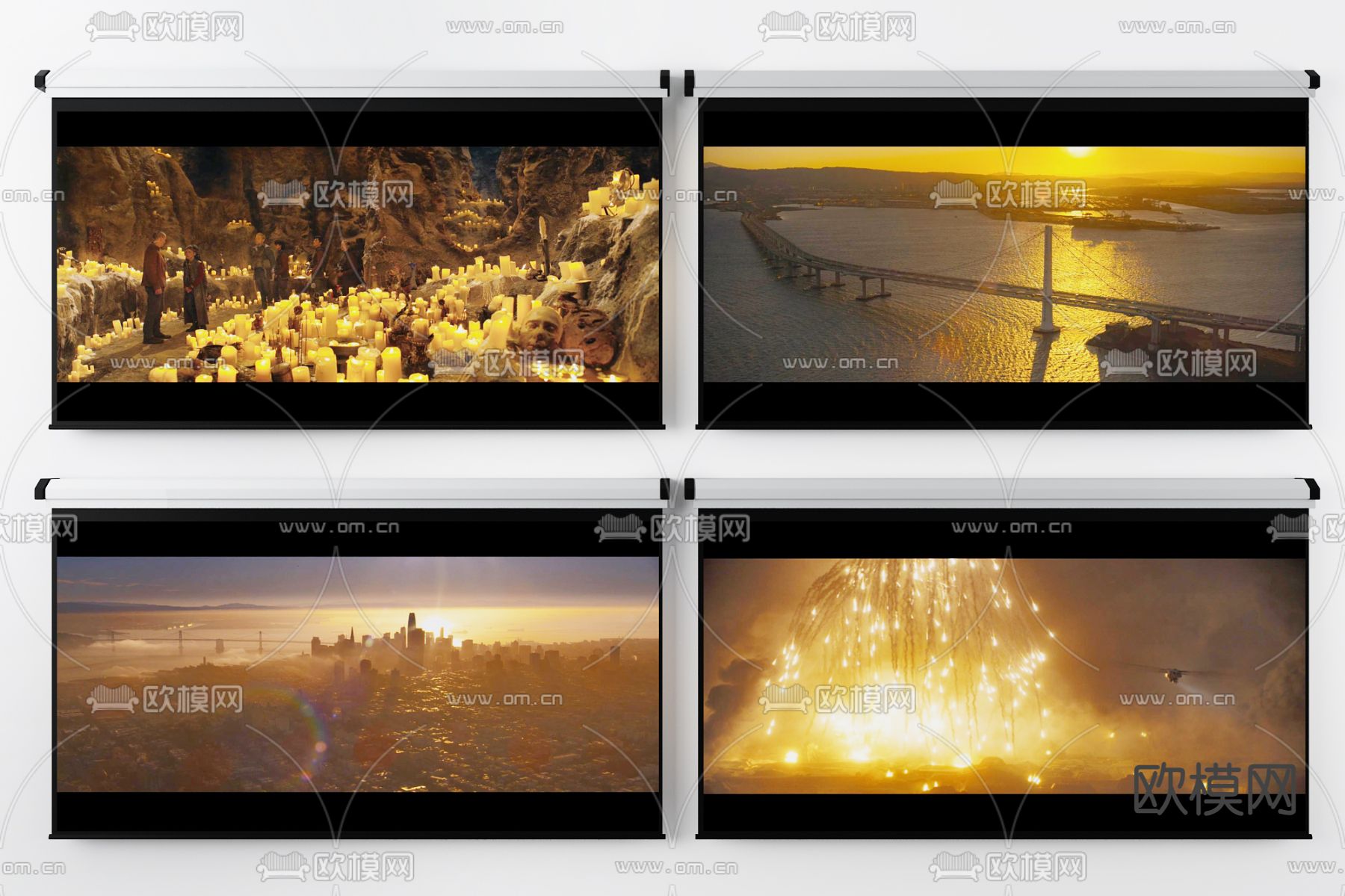 投影幕布3d模型下载