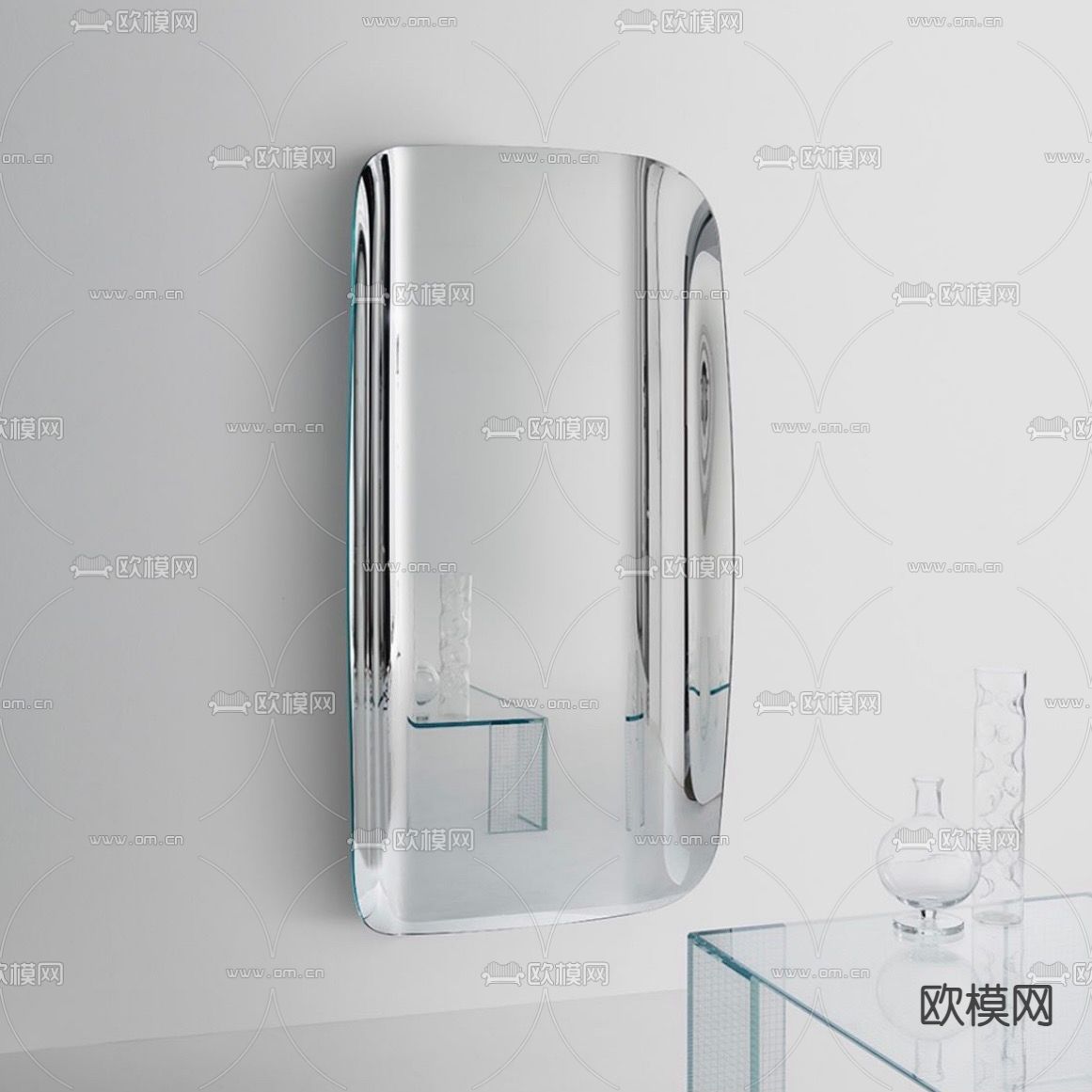 现代镜子su模型下载