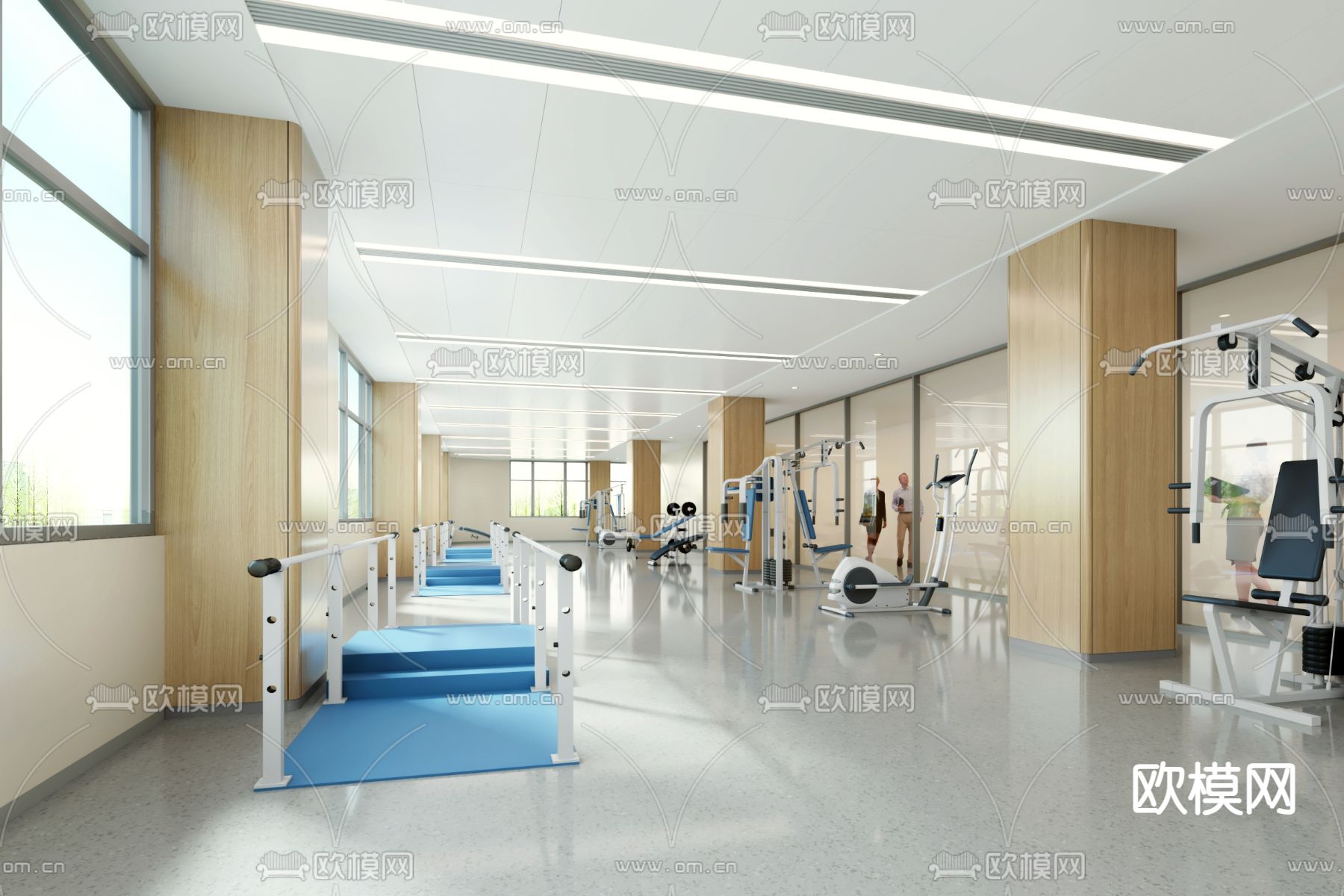 医院 康复训练室su模型下载（渲染图1）