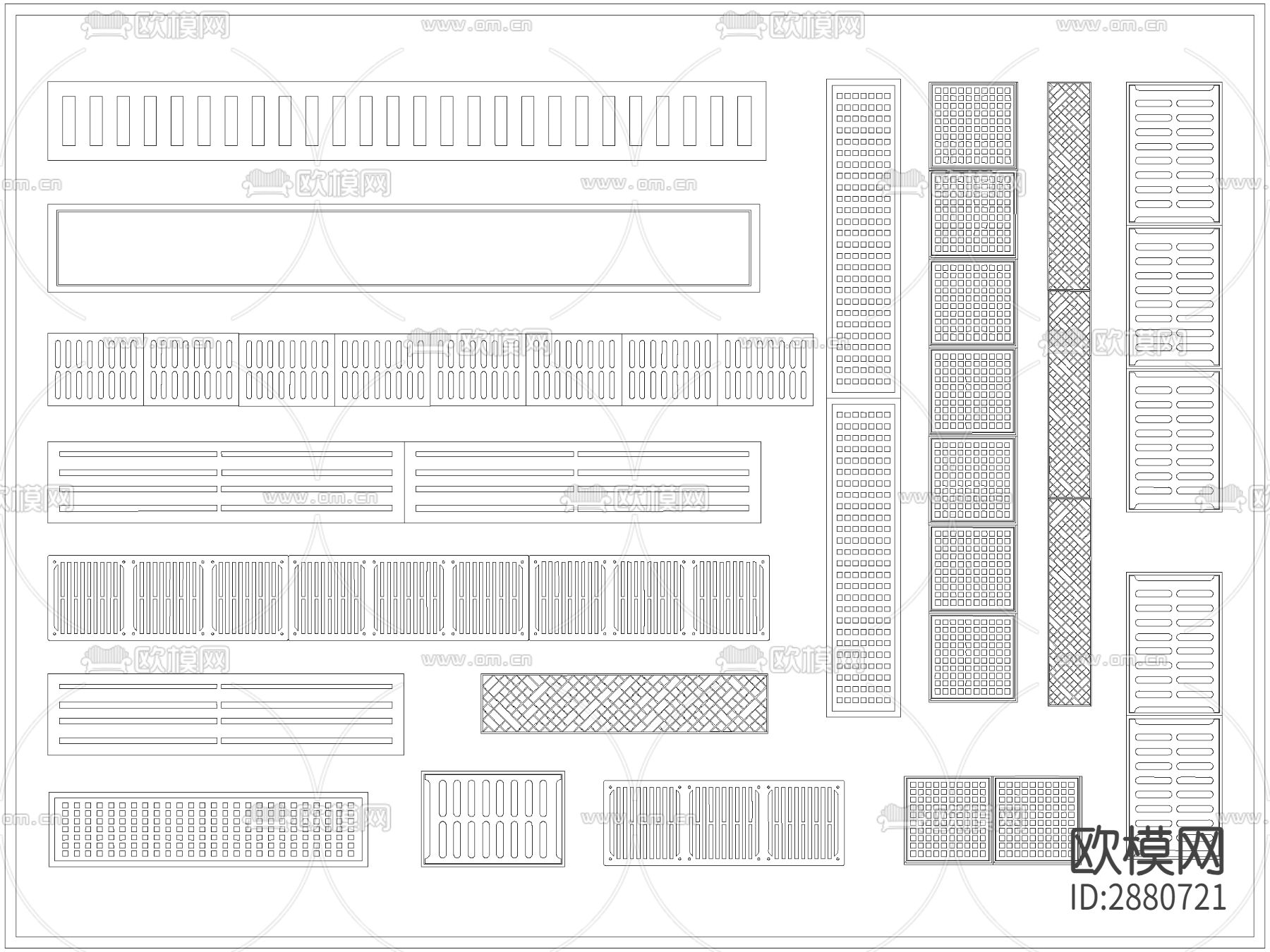 排水地沟地漏篦子cad施工图下载