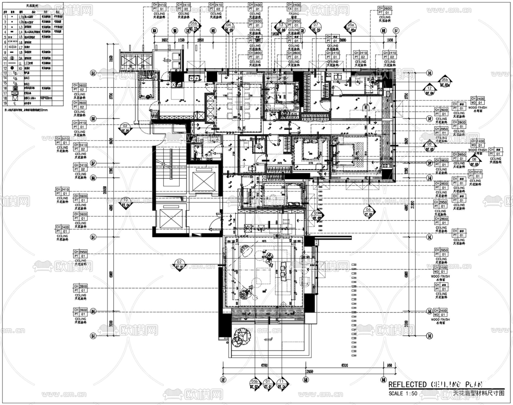 深圳天鹅堡270m²平层私宅cad施工图下载（渲染图2）